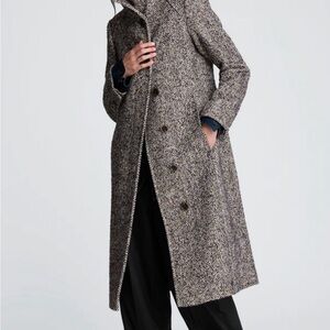 Kenneth Cole Novelty Classic Wool Walker Coat Size Large